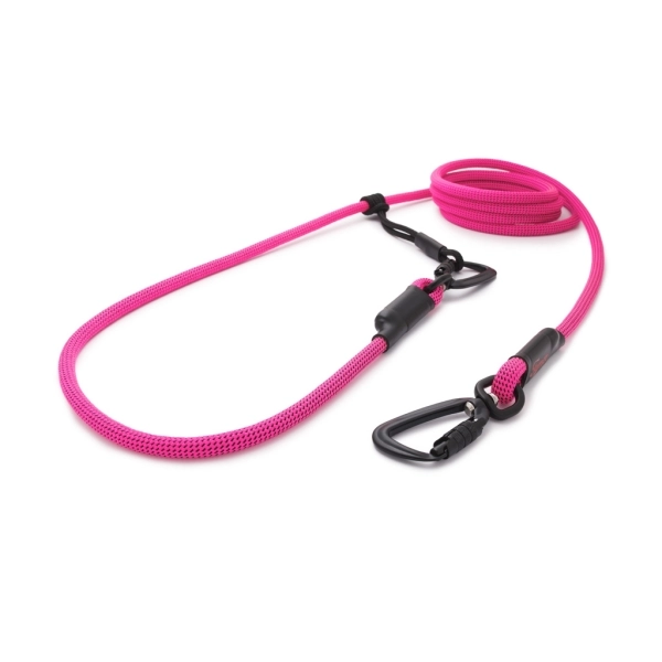 EASYLONG Hundeleine TWIST - M - 3m - pink mit schwarzen Punkten